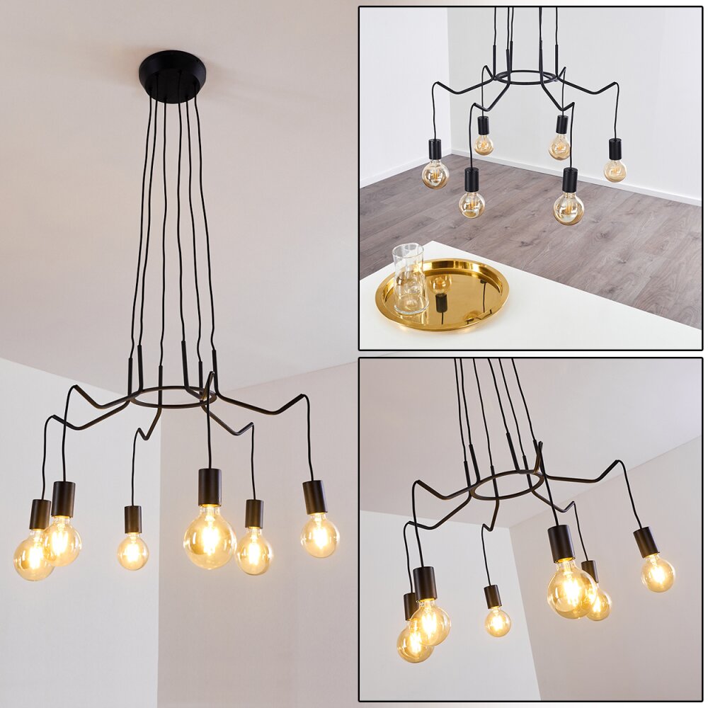 Cuyama Hängeleuchte Schwarz, 6-flammig main product photo