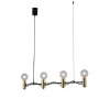 Luce Design AXON Pendelleuchte Schwarz-Gold, 4-flammig
