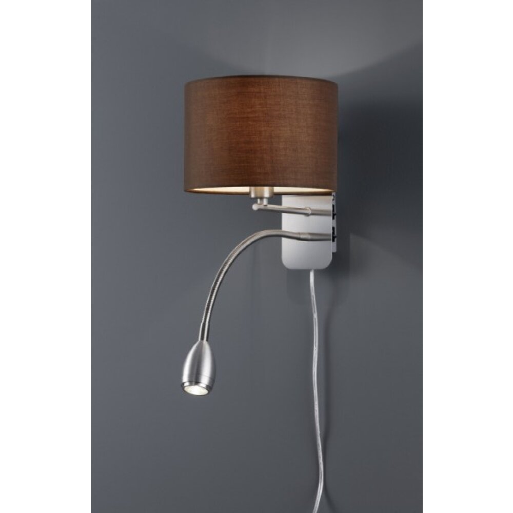 Trio Leuchten HOTEL Wandleuchte LED Chrom, Nickel-Matt, 2-flammig main product photo