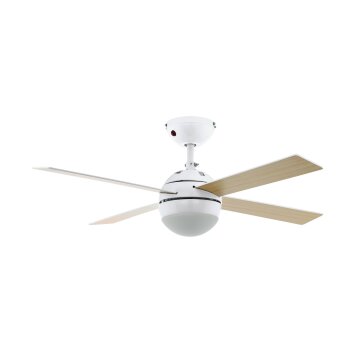 Eglo LOSCIALE Deckenventilator Weiß, 1-flammig, Fernbedienung