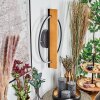 Pompu Wandleuchte LED Naturfarben, Schwarz, 1-flammig