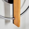 Pompu Wandleuchte LED Naturfarben, Schwarz, 1-flammig
