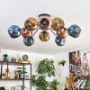 Ripoll Deckenleuchte Glas 15 cm Blau, Gold, Kupferfarben, 10-flammig