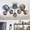 Koyoto Deckenleuchte Glas 15 cm Blau, Grün, Kupferfarben, 10-flammig
