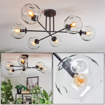 Ripoll Deckenleuchte Glas 15cm Klar, 6-flammig