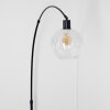 Ripoll Stehleuchte Glas 20 cm Schwarz, 1-flammig