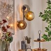 Ripoll Wandleuchte Glas 15 cm Gold, Klar, Kupferfarben, Rauchfarben, 3-flammig