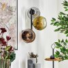 Ripoll Wandleuchte Glas 15 cm Gold, Klar, Kupferfarben, Rauchfarben, 3-flammig