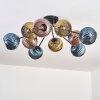 Koyoto Deckenleuchte Glas 15 cm Blau, Gold, Kupferfarben, 10-flammig