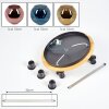 Ripoll Deckenleuchte Glas 15 cm Naturfarben, Schwarz, 3-flammig