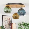 Koyoto Deckenleuchte Glas 15 cm Naturfarben, Schwarz, 3-flammig