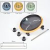 Koyoto Deckenleuchte Glas 15 cm Naturfarben, Schwarz, 3-flammig