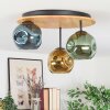 Ripoll Deckenleuchte Glas 15 cm Naturfarben, Schwarz, 3-flammig