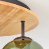 Ripoll Deckenleuchte Glas 15 cm Naturfarben, Schwarz, 3-flammig