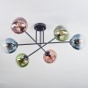 Gastor Deckenleuchte Glas 15 cm Blau, Grün, Klar, Kupferfarben, 6-flammig