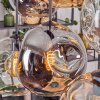 Ripoll Hängeleuchte Glas 25 cm Bernsteinfarben, Klar, Rauchfarben, 6-flammig