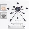 Koyoto Deckenleuchte Glas 15 cm Bernsteinfarben, Klar, Rauchfarben, 10-flammig