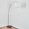 Soungou Stehleuchte 38 cm Nickel-Matt, Schwarz, 1-flammig