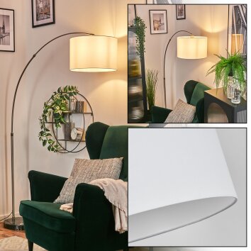 Soungou Stehleuchte 38 cm Nickel-Matt, Schwarz, 1-flammig