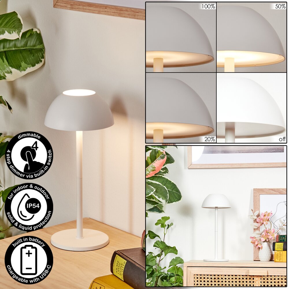 Laken Tischleuchte LED Weiß, 1-flammig main product photo