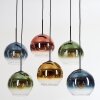 Koyoto Hängeleuchte Glas 25 cm Blau, Gold, Grün, Klar, Kupferfarben, 6-flammig