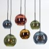Koyoto Hängeleuchte Glas 20 cm, 25 cm Blau, Gold, Grün, Kupferfarben, 6-flammig