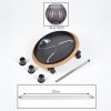 Koyoto Deckenleuchte Glas 15 cm Naturfarben, Schwarz, 3-flammig