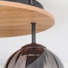 Koyoto Deckenleuchte Glas 15 cm Naturfarben, Schwarz, 3-flammig