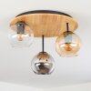 Koyoto Deckenleuchte Glas 15 cm Naturfarben, Schwarz, 3-flammig