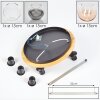 Koyoto Deckenleuchte Glas 15 cm Naturfarben, Schwarz, 3-flammig