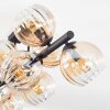 Koyoto Deckenleuchte Glas 15 cm Bernsteinfarben, Klar, 10-flammig