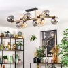 Gastor Deckenleuchte Glas 15 cm Gold, Schwarz, 10-flammig