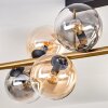 Gastor Deckenleuchte Glas 15 cm Gold, Schwarz, 10-flammig