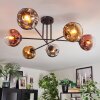 Ripoll Deckenleuchte Glas 15 cm Chrom, Gold, Klar, Kupferfarben, Rauchfarben, 6-flammig