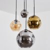 Ripoll Hängeleuchte Glas 15 cm, 20 cm, 25 cm, 30 cm Bernsteinfarben, Chrom, Gold, Rauchfarben, 4-flammig