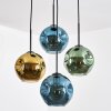 Ripoll Hängeleuchte Glas 20 cm Blau, Gold, Grün, 4-flammig