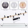 Koyoto Deckenleuchte Glas 15 cm Gold, Schwarz, 10-flammig