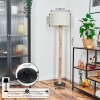 Soungou Stehleuchte 38 cm Naturfarben, Schwarz, 1-flammig