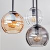 Koyoto Deckenleuchte Glas 15 cm Bernsteinfarben, Klar, Rauchfarben, 5-flammig