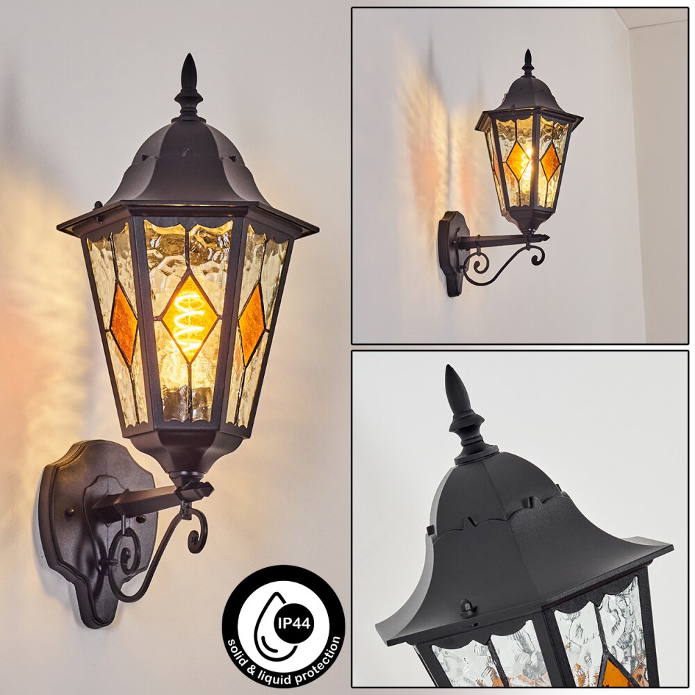 Hongkong Außenwandleuchte Schwarz, 1-flammig main product photo