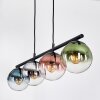 Gastor Pendelleuchte Glas 15 cm Blau, Chrom, Grün, Klar, Kupferfarben, Rauchfarben, 4-flammig