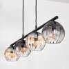 Koyoto Pendelleuchte Glas 15 cm Bernsteinfarben, Klar, Rauchfarben, 4-flammig