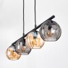 Koyoto Pendelleuchte Glas 15 cm Bernsteinfarben, Rauchfarben, 4-flammig