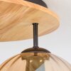 Koyoto Deckenleuchte Glas 20 cm Naturfarben, Schwarz, 3-flammig