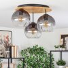 Koyoto Deckenleuchte Glas 20 cm Naturfarben, Schwarz, 3-flammig