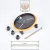 Koyoto Deckenleuchte Glas 15 cm Naturfarben, Schwarz, 3-flammig