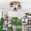 Koyoto Deckenleuchte Glas 15 cm Naturfarben, Schwarz, 3-flammig