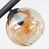 Koyoto Deckenleuchte Glas 15 cm Bernsteinfarben, Klar, Rauchfarben, 8-flammig