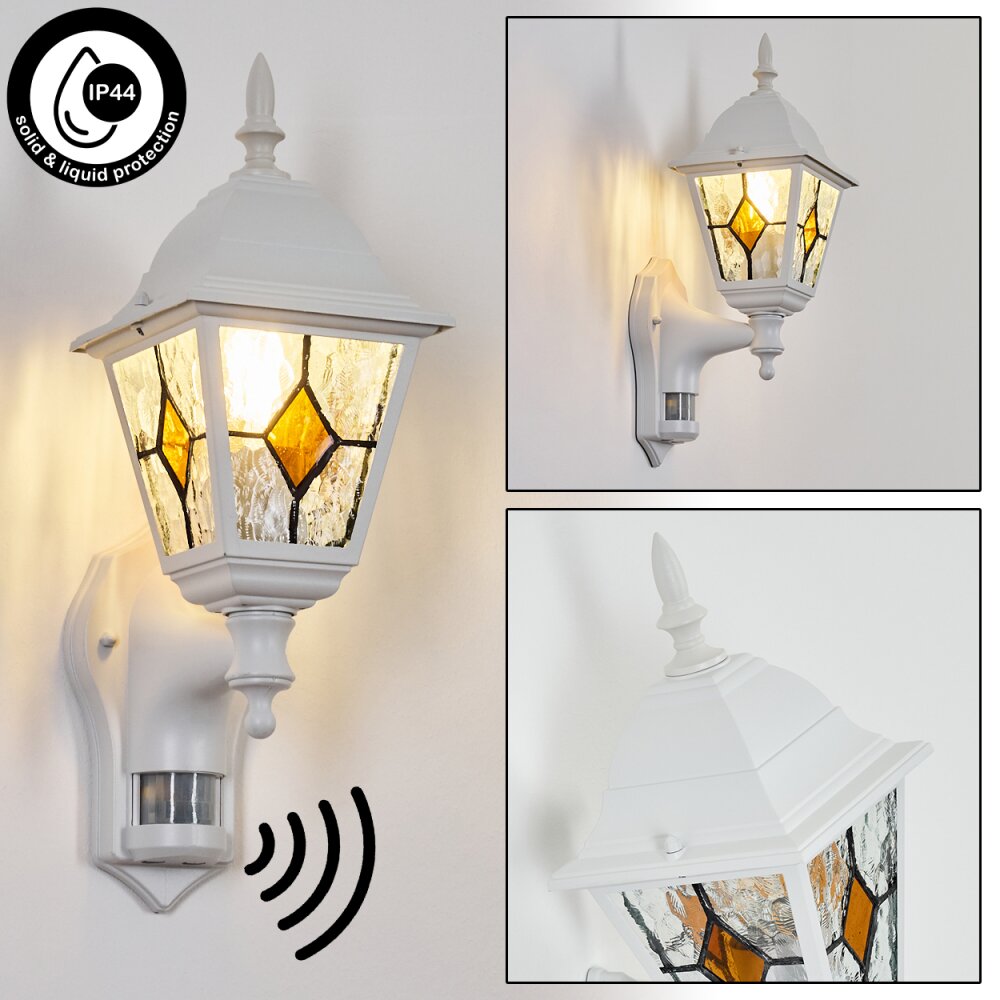 Naofe Außenwandleuchte Weiß, 1-flammig, Bewegungsmelder main product photo