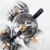 Koyoto Deckenleuchte Glas 15 cm Klar, Rauchfarben, 8-flammig